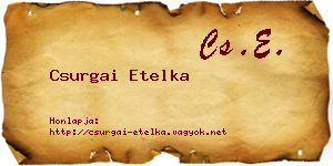 Csurgai Etelka névjegykártya