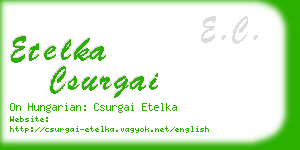 etelka csurgai business card